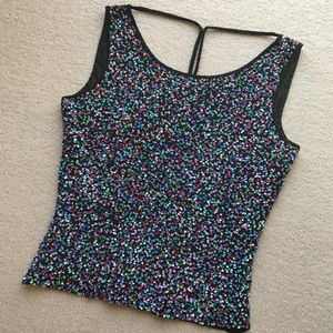 Multicolored Sequin Tank Top